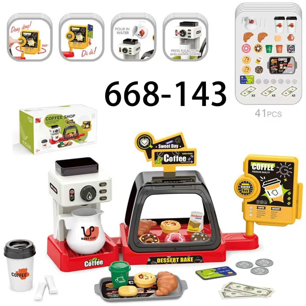 Machine à café ensemble de jouets jouets de cuisine Simulation nourriture pain café gâteau semblant