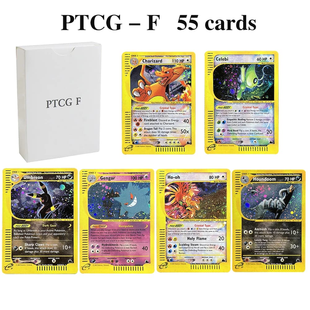 Ensemble complet de jeux de société éducatifs PTCG F Proxy Card Foil, Aquapolis, Skyridge, Billy, Bi