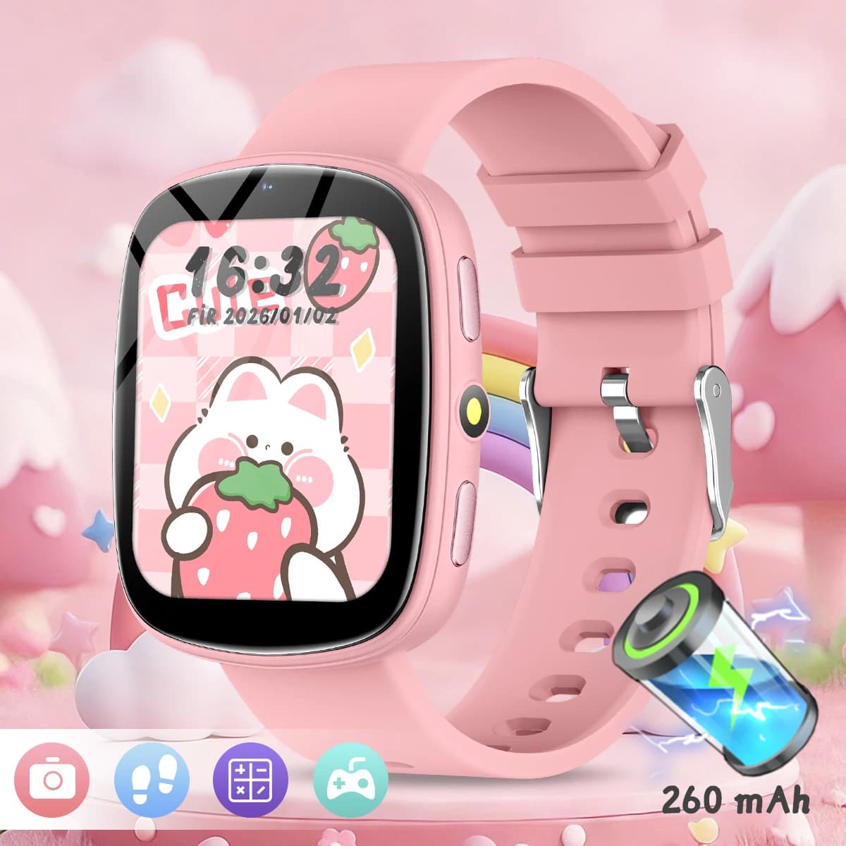 2026 jeux pour enfants Smartwatch 1.83 ''HD écran caméra 22 jeux intéressants moniteur de sommeil ré