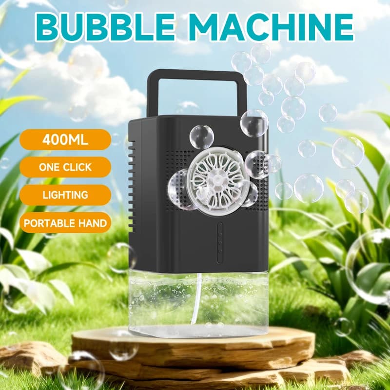 Machine à bulles carrée portative, jouet pour enfants, fille et garçon, batterie extérieure sans jeu