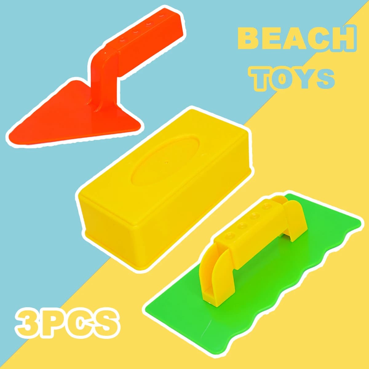 Jouet de neige de plage, 3 pièces, fabricant de briques amusantes, moule de château de sable pour l'