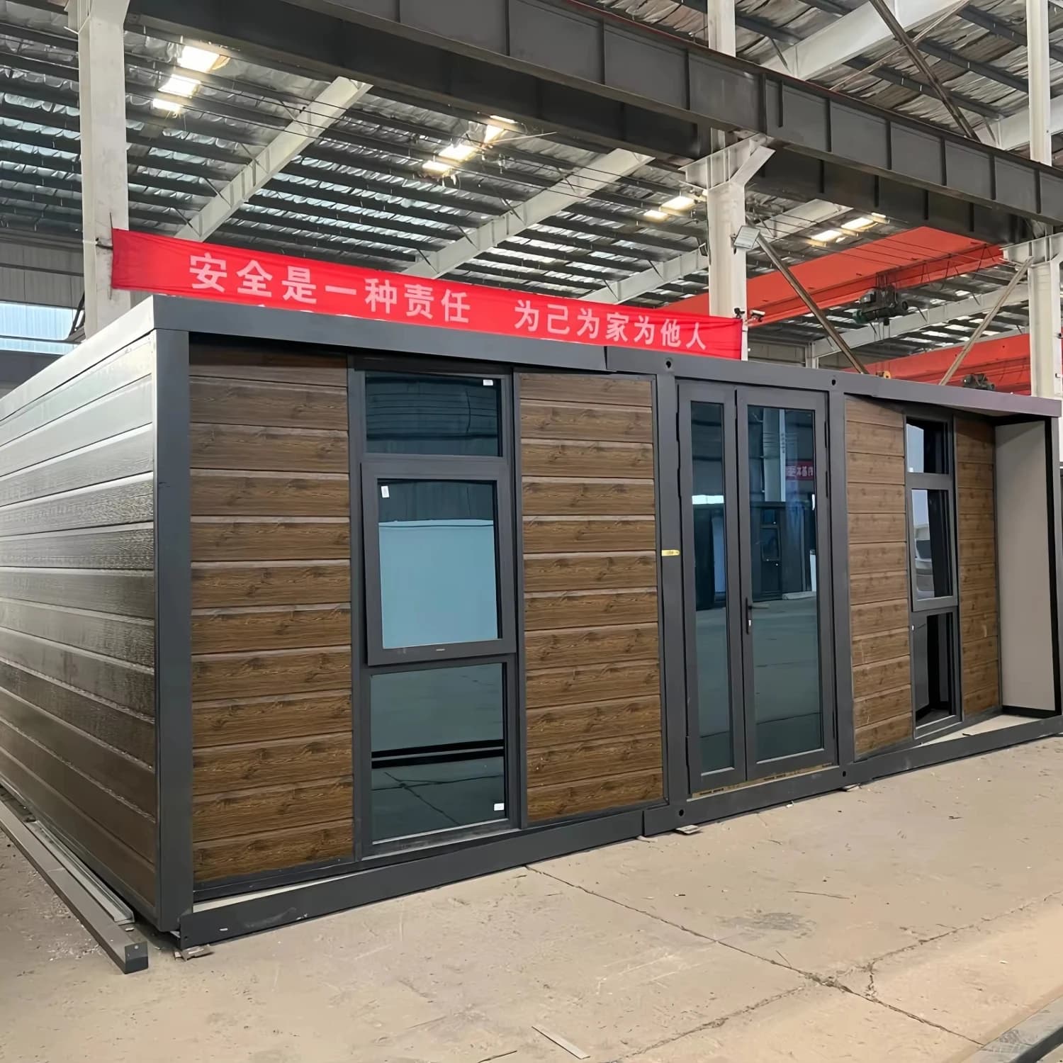 Maison préfabriquée sur mesure prête à l'emploi, maison modulaire compacte extensible portable de 20