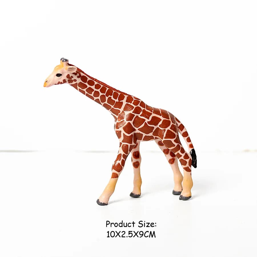 Figurines de girafe réalistes avec ourson de girafe, modèles d'animaux Safari, ensemble de jeu famil
