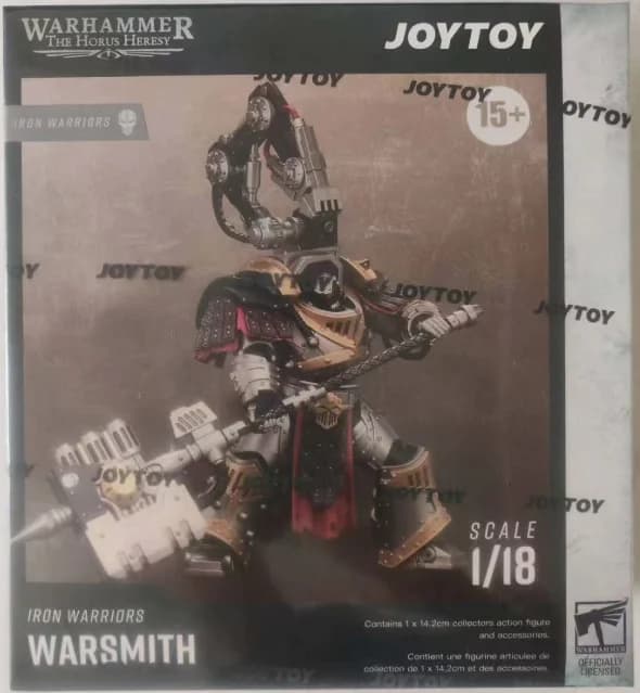 Figurine d'Anime Originale JOYTOY Warhammer 40K Iron Warriors Warsmith avec Marteau Concasseur Gravi
