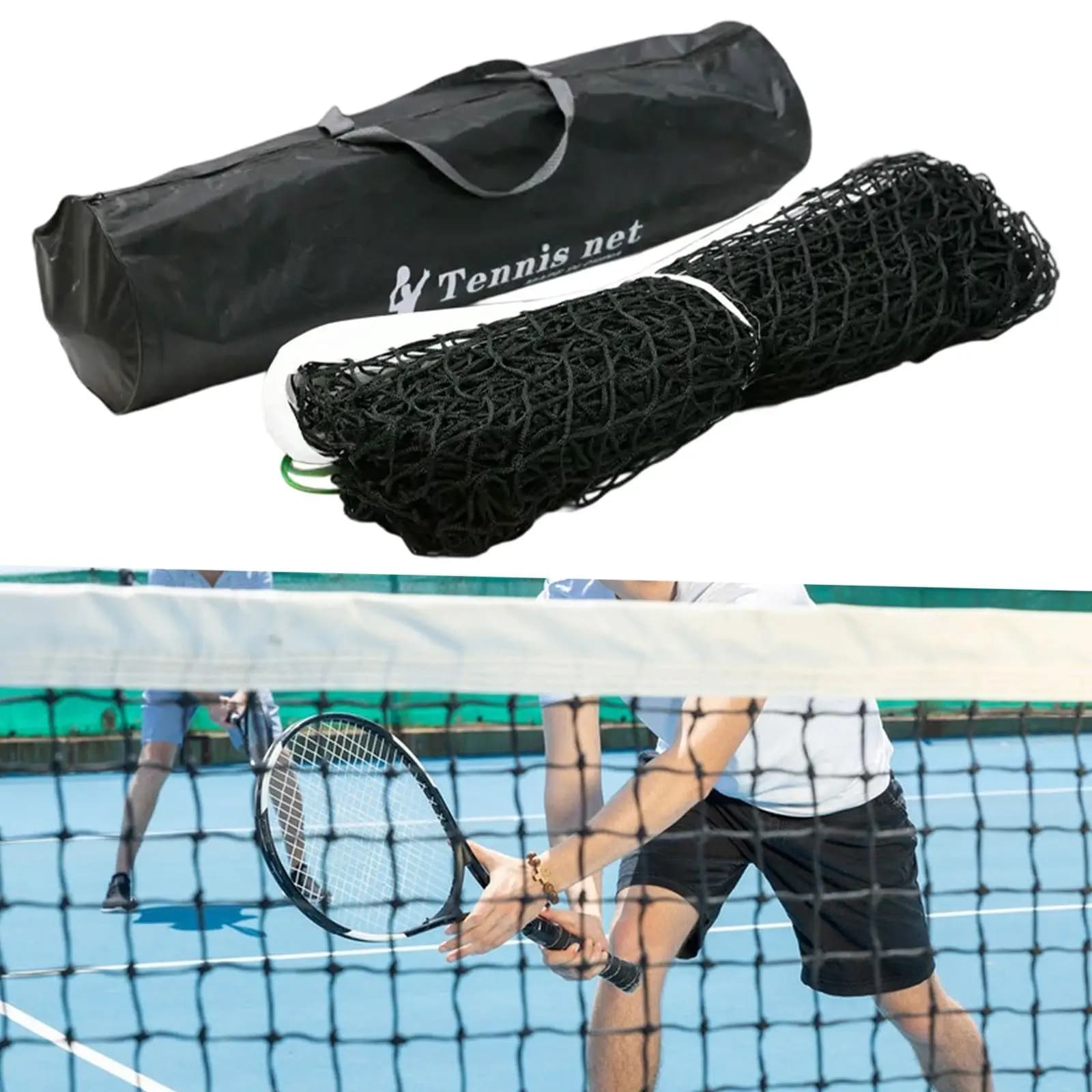 Filet de Tennis Standard, maille de terrain de Tennis, fil d'acier, corde de traction, installation