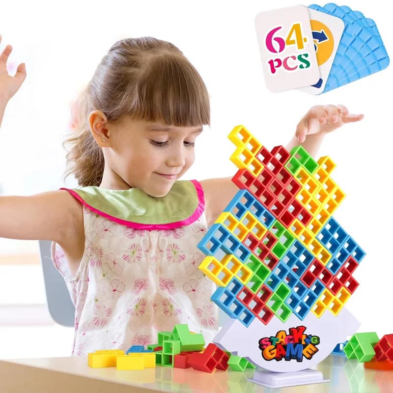 Jeux de société empilables d'équilibre, blocs de construction pour adultes et enfants, blocs de tour
