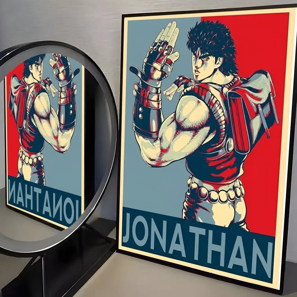 J-JoJo Bizarre Adventure affiche autocollants peinture murale auto-adhésive Stickers muraux pour cha
