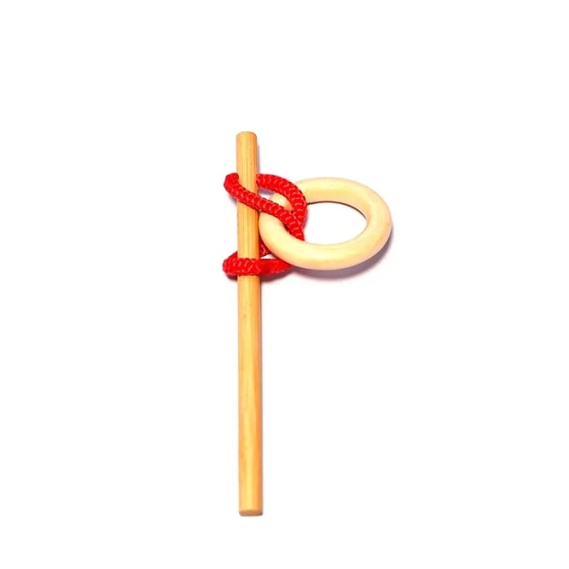 Nouvelle Intelligence boucle magique Puzzle logique esprit casse-tête en bois corde anneau Puzzles j