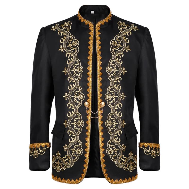 Costume de jeu de rôle pour homme, gentleman, victorien, médiéval, Renaissance, veste longue à manch
