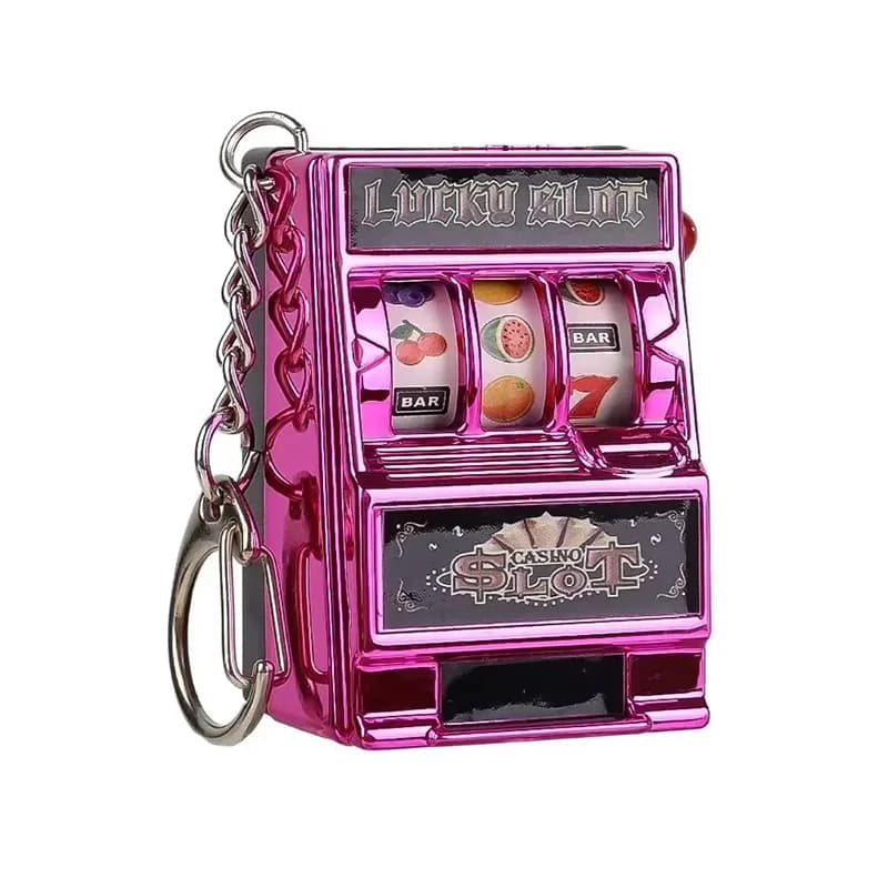 Porte-clés anti-Stress de dessin animé, jeux à pièces de monnaie, jouet Machine à sous les fruits, M