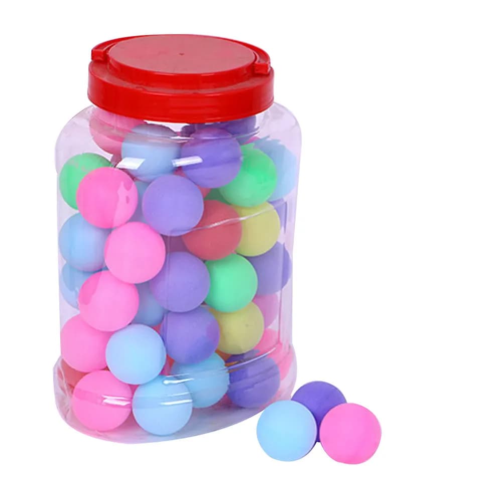 60 balles de ping-pong colorées de 40 mm, taille officielle pour les jeux de fête, entraînement de t