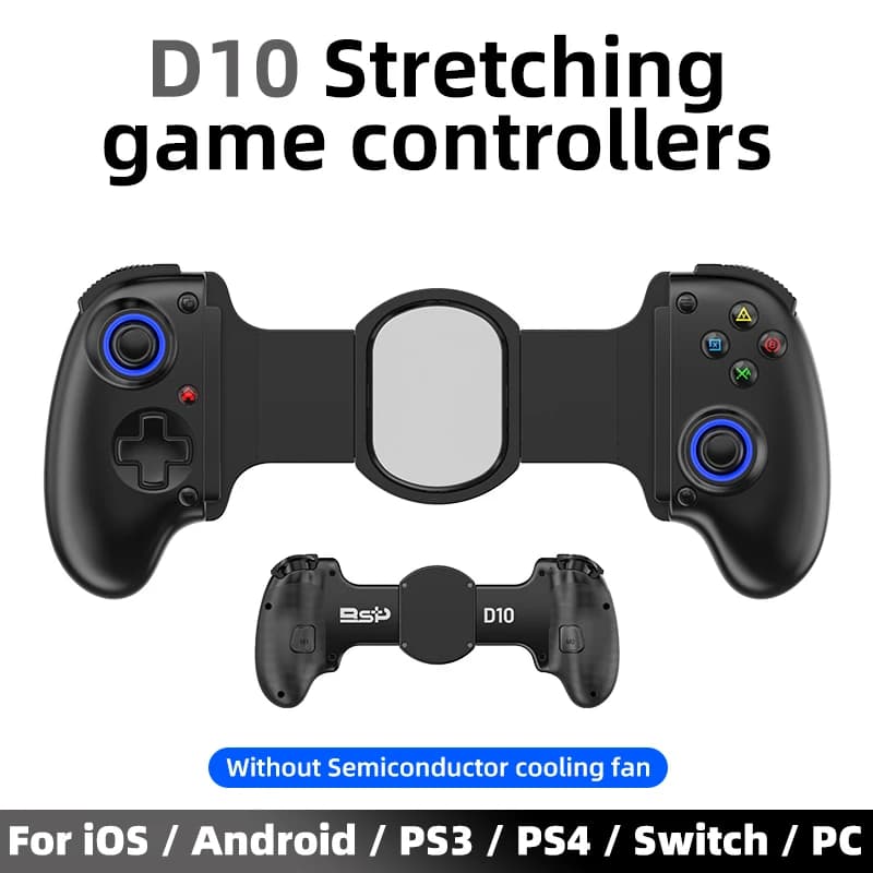 Manette de jeu sans fil D10/D10S pour tablette, contrôleur de jeu mobile, manette d'étirement avec M
