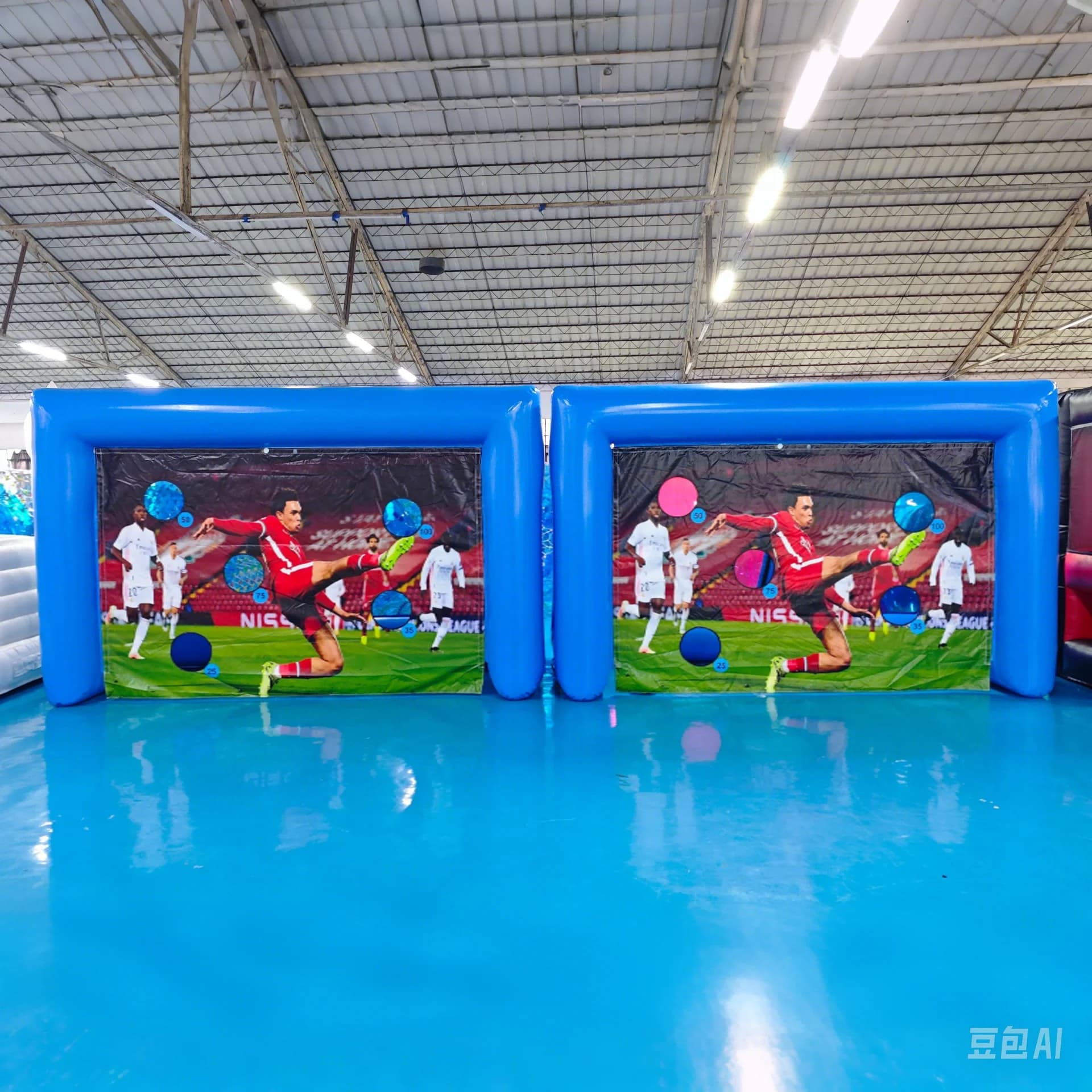 But de football gonflable pour enfants, jeu sportif pour aire de jeux intérieure, plage, activités a