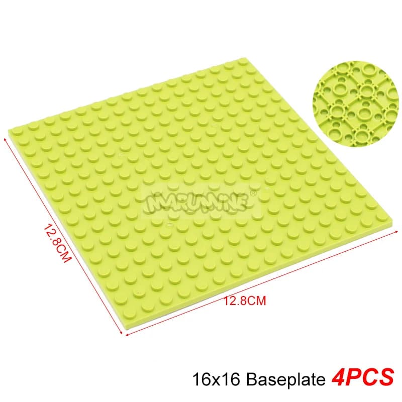 Marumine – blocs de Construction, plaque de Base Double face 16x16 91405, pièces à assembler, brique