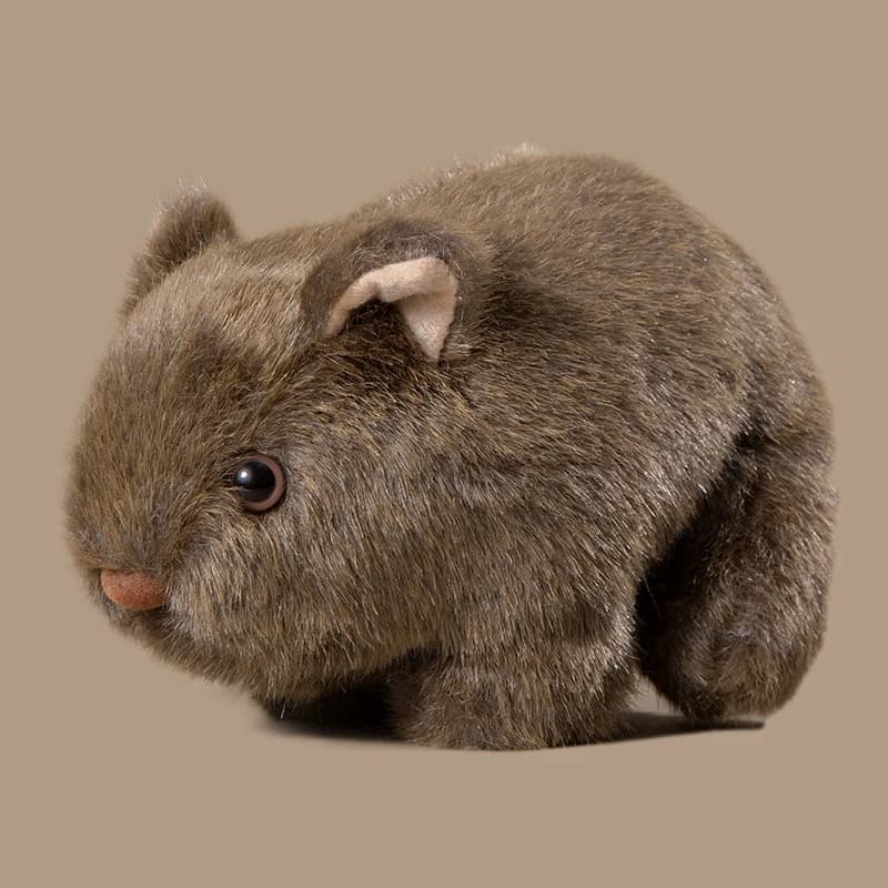 Peluche cochon d'Inde simulé de 18 cm, doux, marron et blanc, animal sauvage debout, petit cadeau po