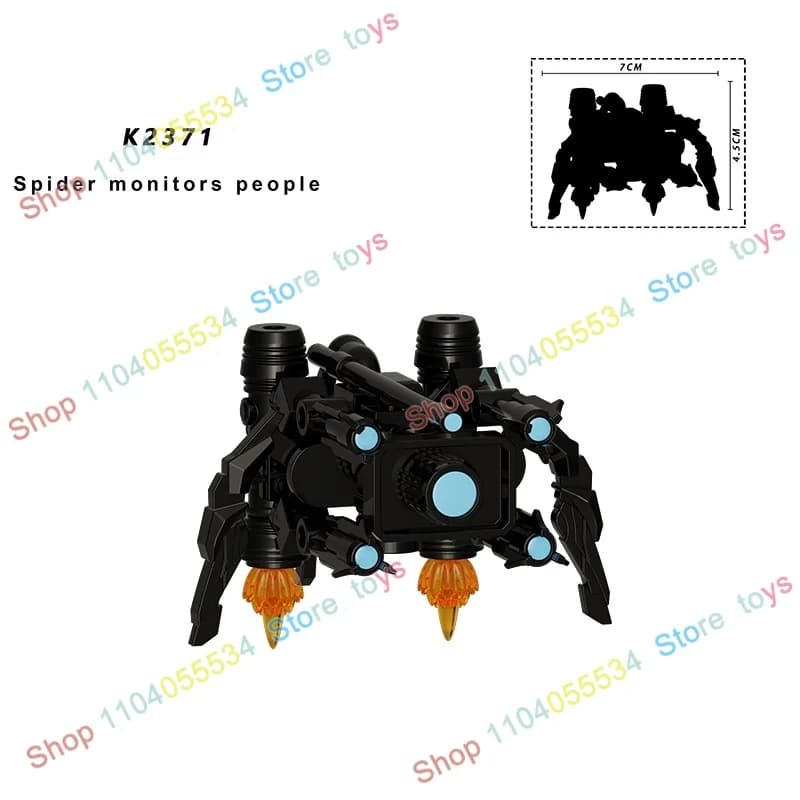 Figurines d'action Anime Skibidi Toilet Building Blocks, scènes d'assemblage, accessoires de montage