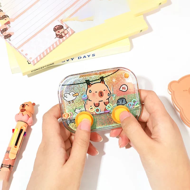 Console de jeu carrée de dessin animé, console de jeu portable pour enfants, console de jeu portable