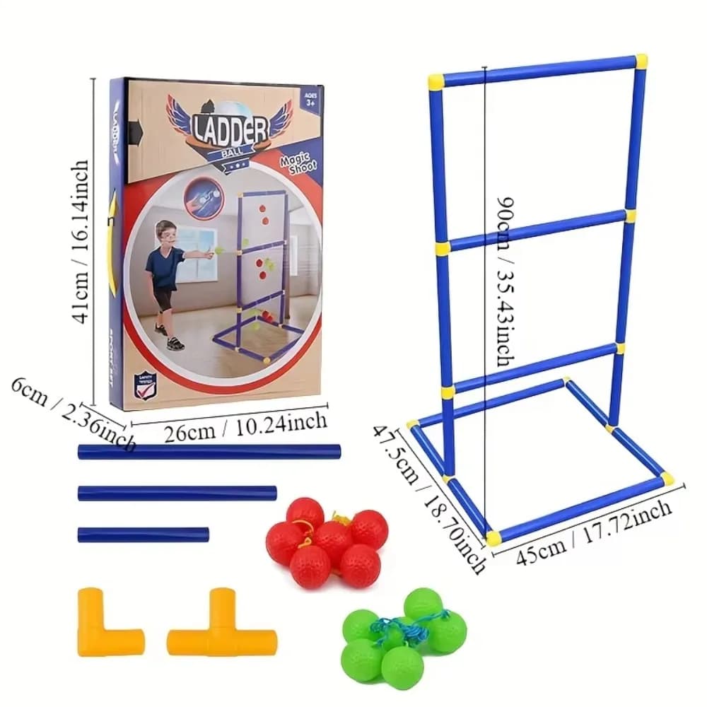 Ensemble de jeu de lancer d'échelle en plein air avec balles, jeu de lancer de balle, jouet de sport