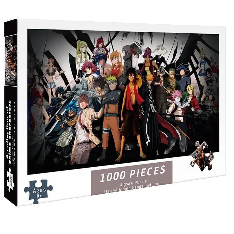 Anime NARUTO carte forme 1000 Puzzles pour adultes Puzzle pour enfants jouets haute difficulté jeu a