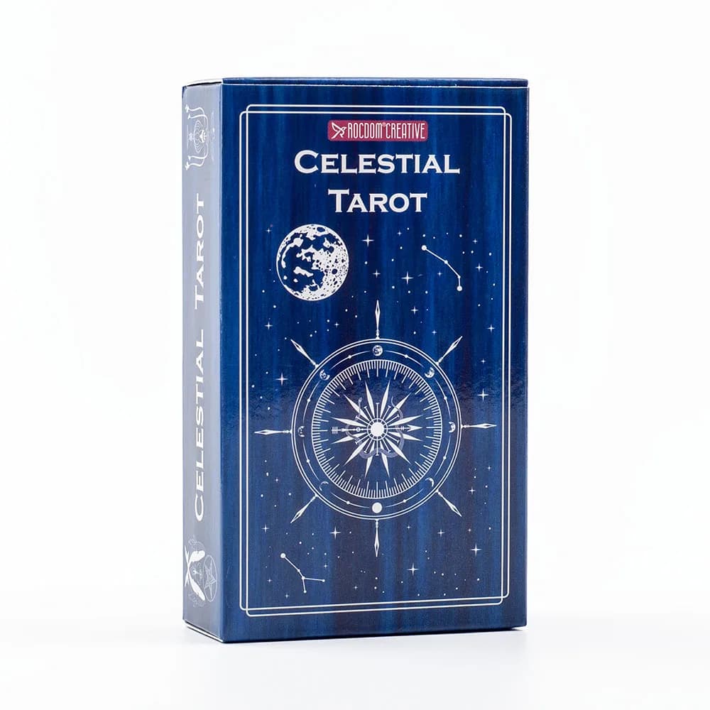 Tarot céleste rempli d'une atmosphère mystérieuse des corps célestes cosmiques, édition divination,
