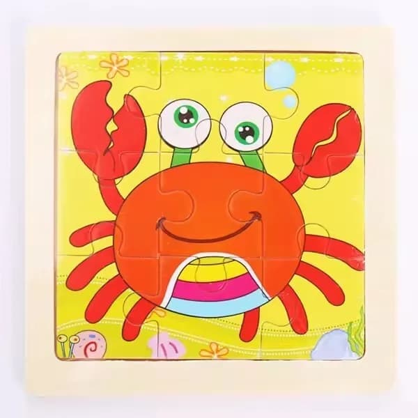 12 pièces bébé en bois 3D Puzzle dessin animé Animal dinosaure Intelligence Puzzle en bois jeu de Pu