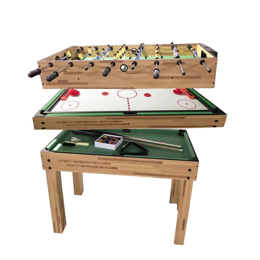 Table de jeu combinée Portable multifonction 5 en 1, avec Table de billard, Table de baby-foot, Air