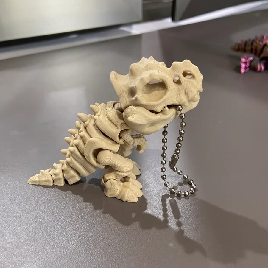 Modèle de squelette de Tyrannosaurus Rex imprimé en 3D – Articulations rotatives, décoration et joue