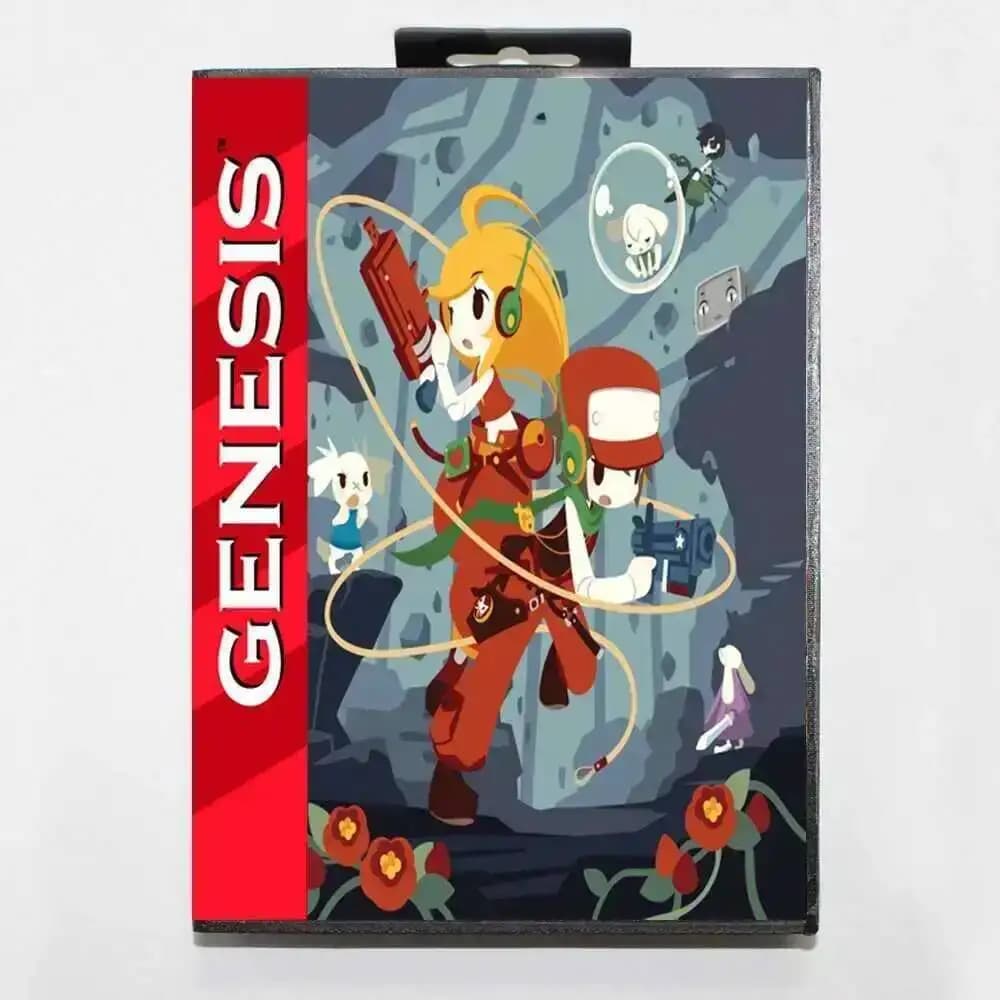 Carte de jeu Cave Story MD avec boîte américaine pour console Sega Megadrive Genesis 16 bits