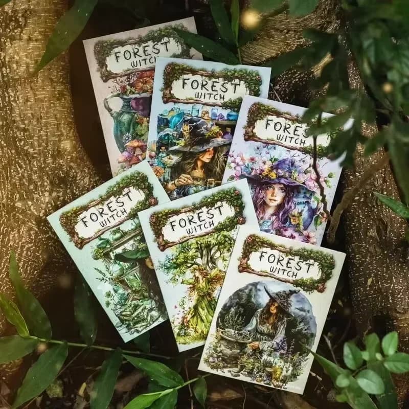 Pack d'autocollants PET Forest Heritage, 6 scènes de la nature de la Folklore, 30 pièces