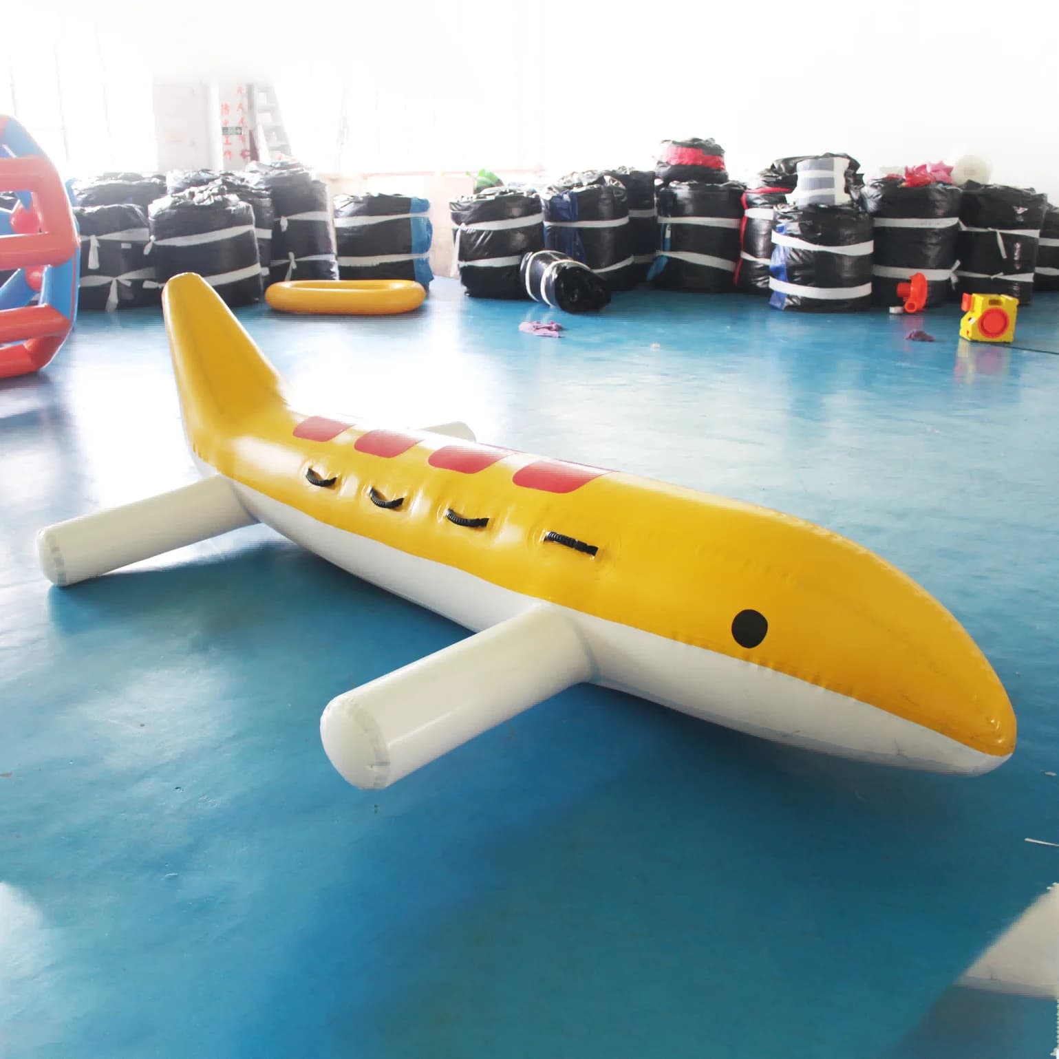 Bateau banane gonflable pour jeux aquatiques, jeu de lac et de mer, équipement de pêche à la mouche,