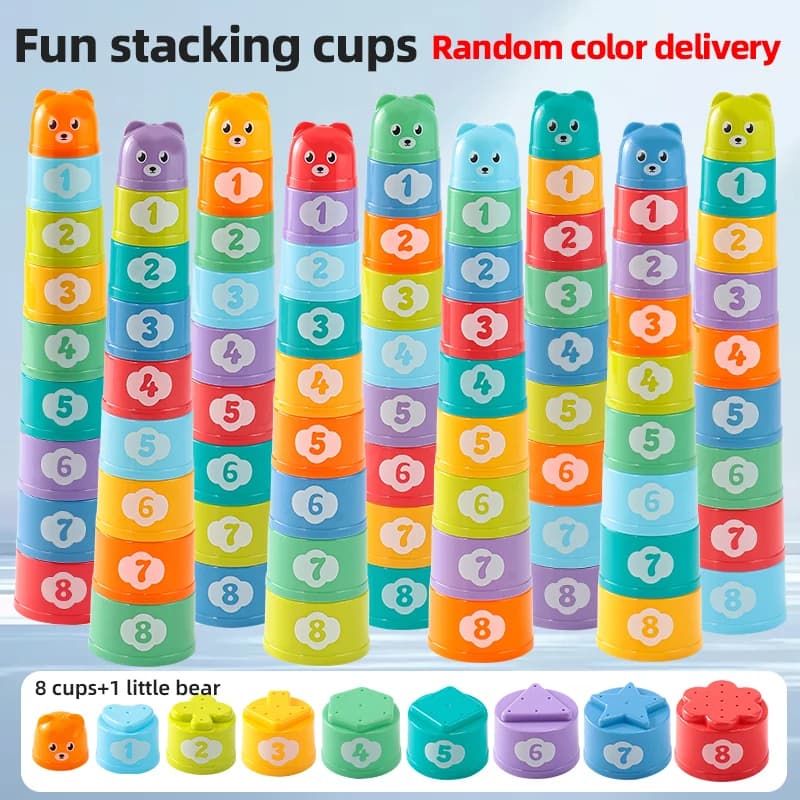 Jeu de construction de tasses pour enfants, jeu de société de compétition de vitesse des mains, tass