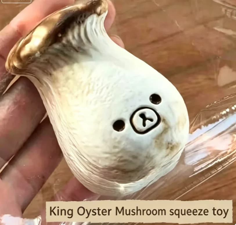 Jouet Squishy réaliste Rilakkuma King Mushroom, jouet à presser souple et extensible en TPR, ornemen