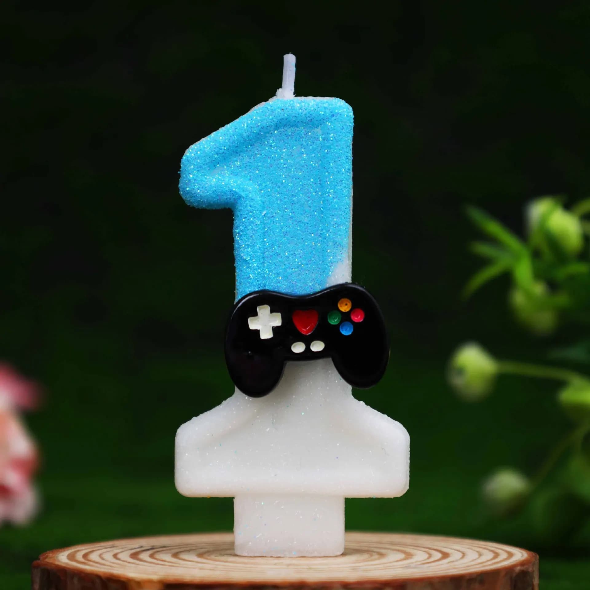 Bougies numérotées pour manette de jeu 0-9, Décoration de gâteau d'anniversaire thème jeu vidéo à pa