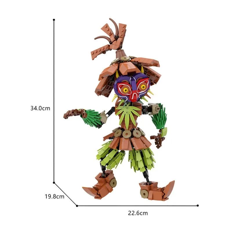 Blocs de construction MOC Skull Kid, personnage d'aventure fantastique avec masque, modèle de collec