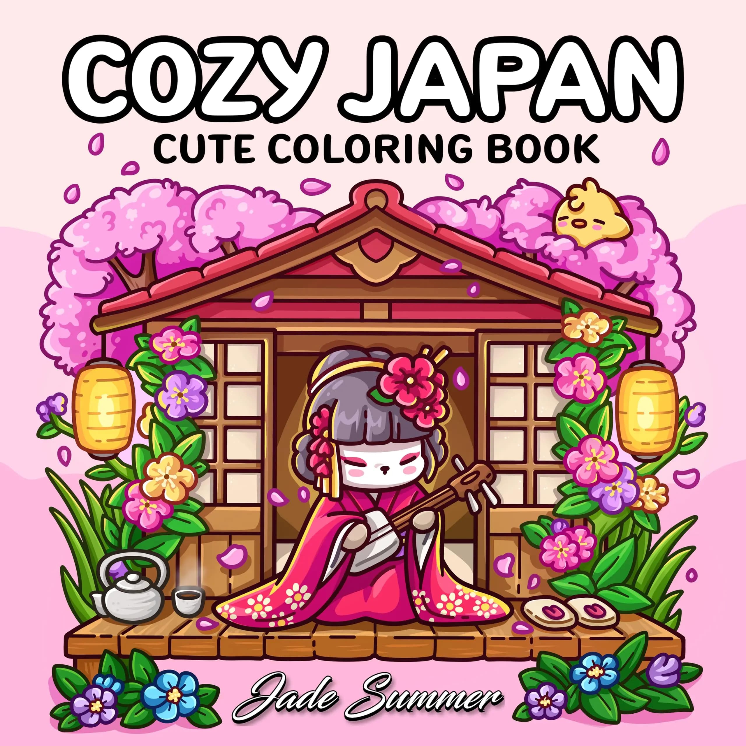 Japon confortable : un joli livre de coloriage pour adultes et adolescents avec des personnages char