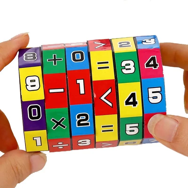 Matériel Montessori de mathématiques : Cubes magiques cylindriques en plastique pour l'apprentissage