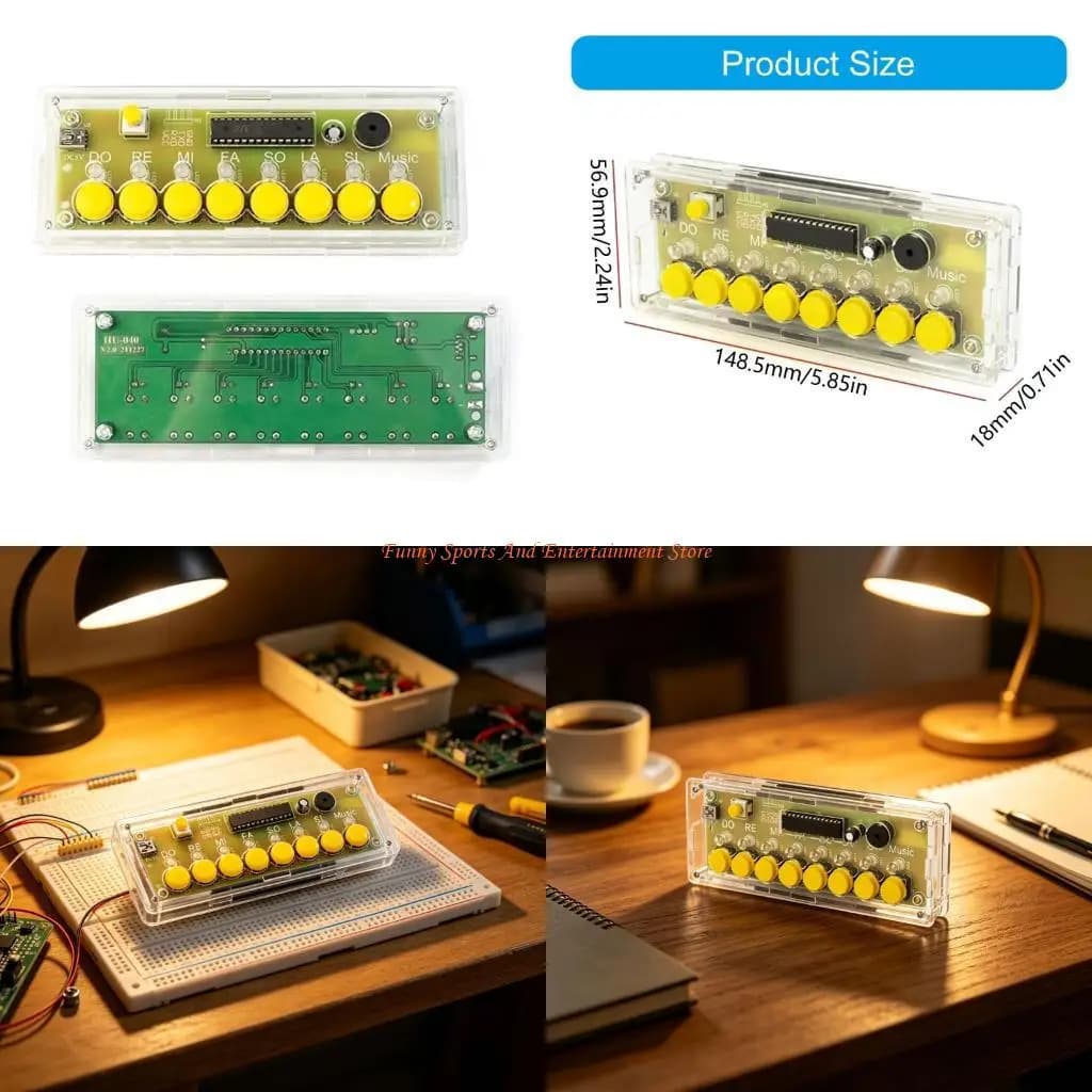 Projet pratique d'assemblage clavier électronique C4DE avec étui transparent matériel pédagogique