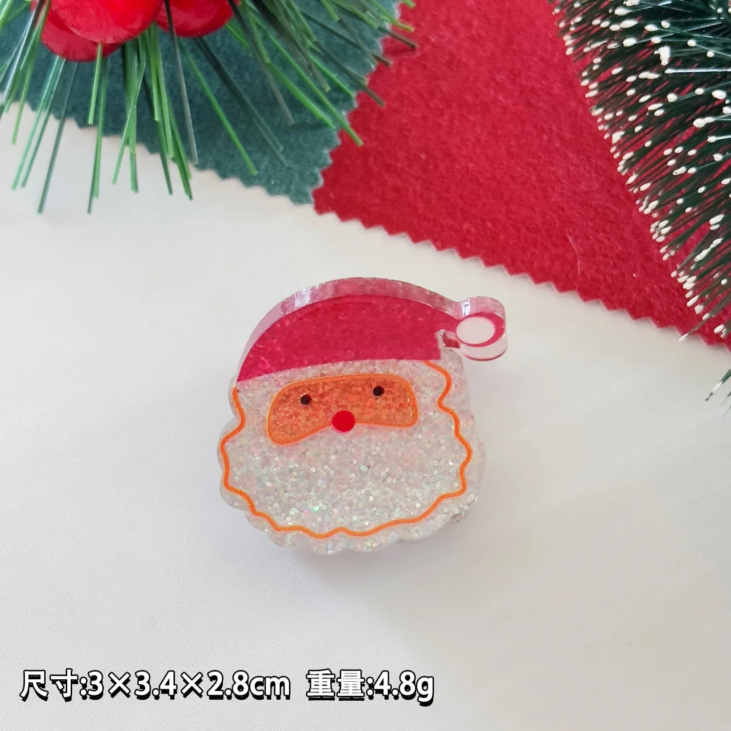 Pinces à cheveux de Noël mini-pinces à griffes, motifs Bonhomme en pain d'épices, Père Noël, Bonhomm