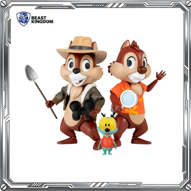 Figurine articulée Beast Kingdom Chip et Dale Rescue Rangers Dynamic Action Heroes, jouet de collect