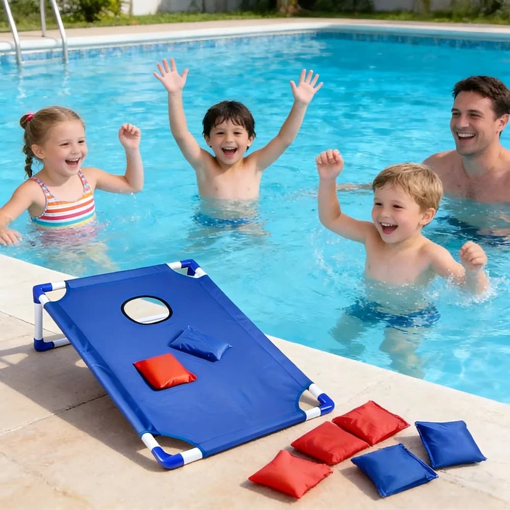 Jeu de lancer de sacs de farine, jeu de Cornhole d'extérieur pour le camping, la pelouse, la cour, l