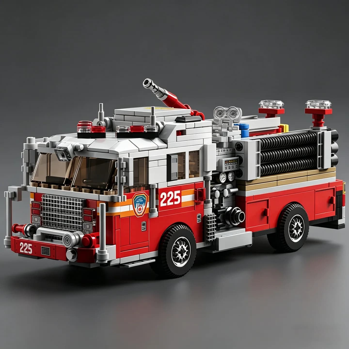 Kit de modèles de blocs de construction City Series American Fire Truck “Responder” : véhicule de po