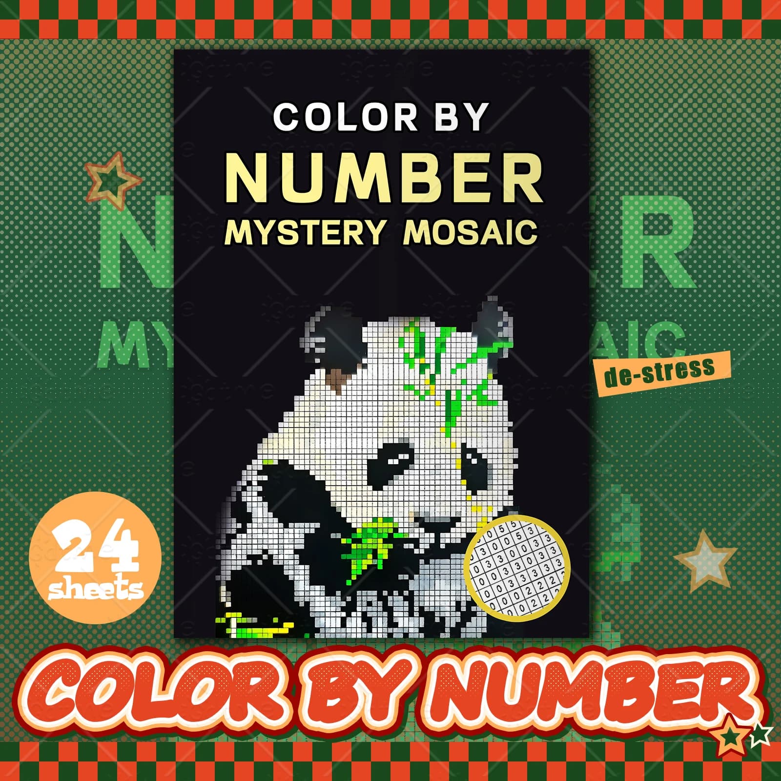  Livre de coloriage amusant pour adultes : Mosaïques mystère, animaux pixelisés, dessiné à la mai