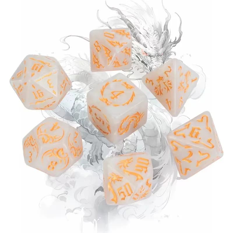 Jeu de dés polyédriques Dragon Element, 7 pièces, pour jeu de rôle DND, Donjons et Dragons, jeux de