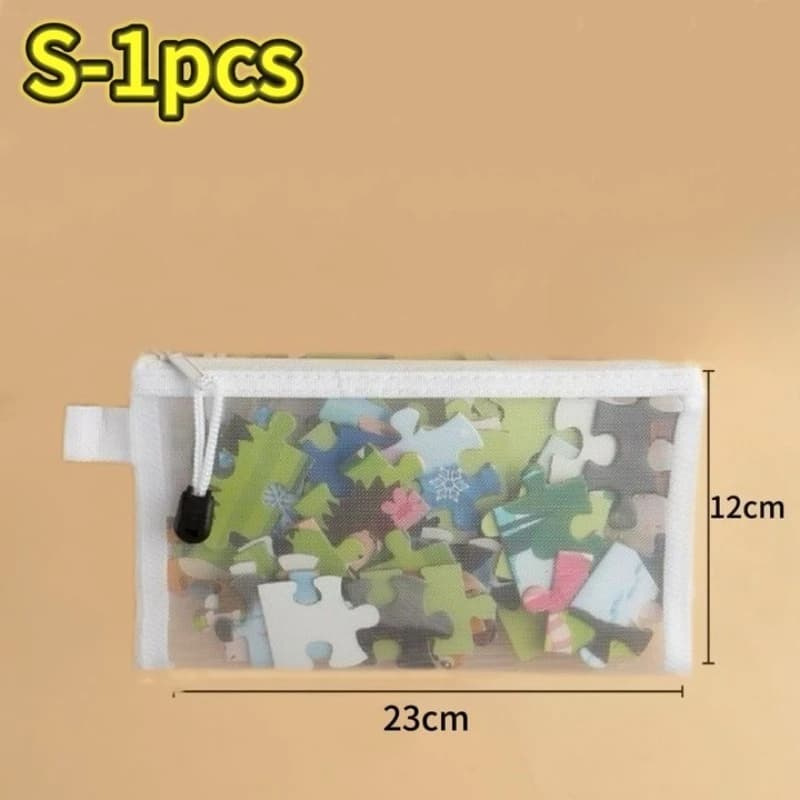 1/3 pièces en Nylon maille fermeture éclair fichier pochette bloc Puzzle jouets distributeur organis