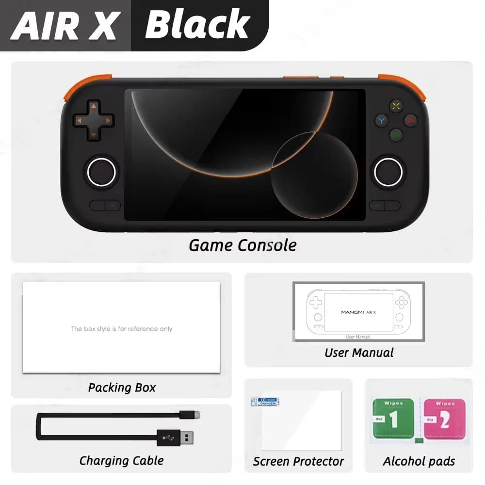Console de jeu portable MANGMI AIR X, Android 14, écran tactile 5,5 pouces, Qualcomm Snapdragon 662,