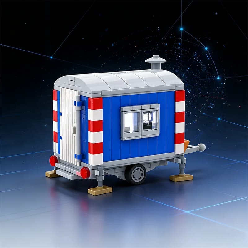 292 pièces – Remorque de chantier de transport MOC – Blocs de construction modulaires personnalisabl