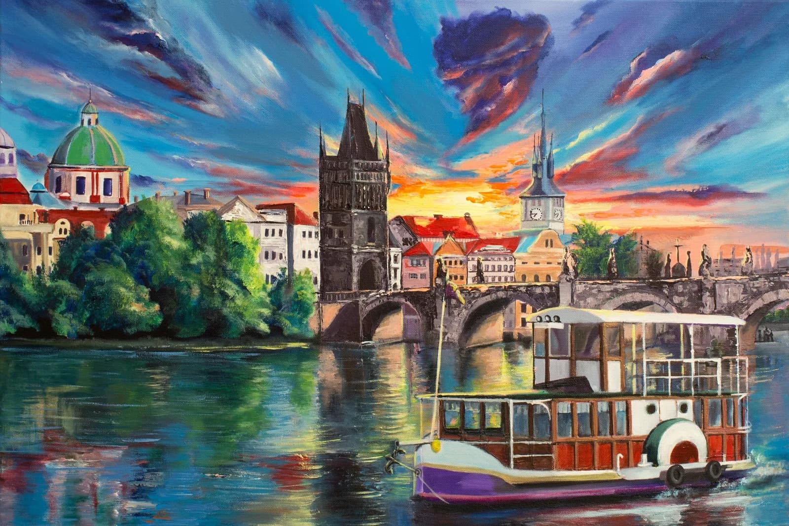 Puzzle en papier 46x28cm, 500 pièces, image de paysage, peinture à l'huile, jouets de décompression