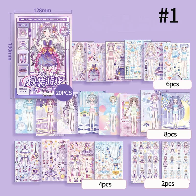 Autocollant de jeu de déguisement pour enfants filles, livre de Costume de princesse, changement de