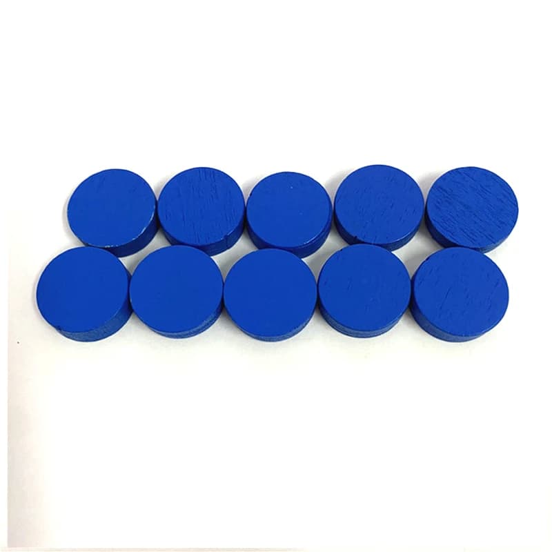 100 pièces de jeu de pion en bois de diamètre 15x5MM, échecs colorés pour jetons, jeu de société/acc