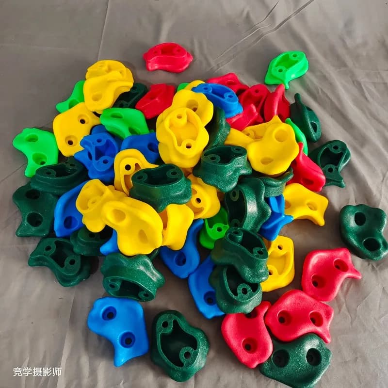 Mur d'escalade en plastique pour enfants, jeux de pierres d'escalade en bois, ensemble de jeux pour
